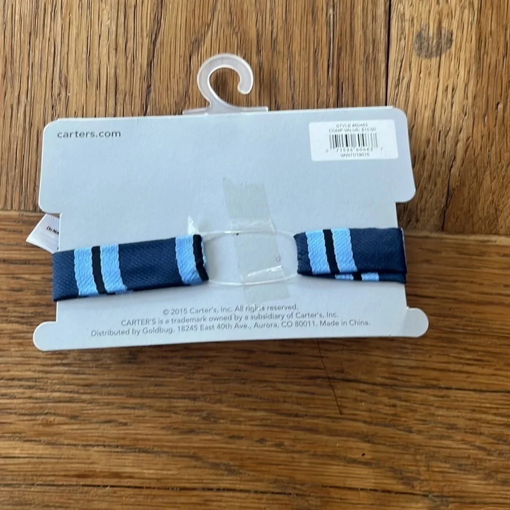 Nwt Carter's blue stripe bow tie